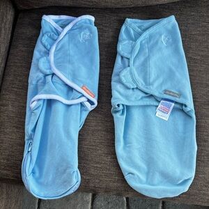 Swaddle Me Blue Baby Swaddle Wraps size small/medium- set of 2